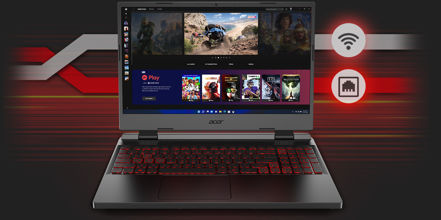 Acer Nitro 5 AMD Ryzen 5 6600H 17.3 8GB 512B Nvidia RTX3050Ti DOS 7